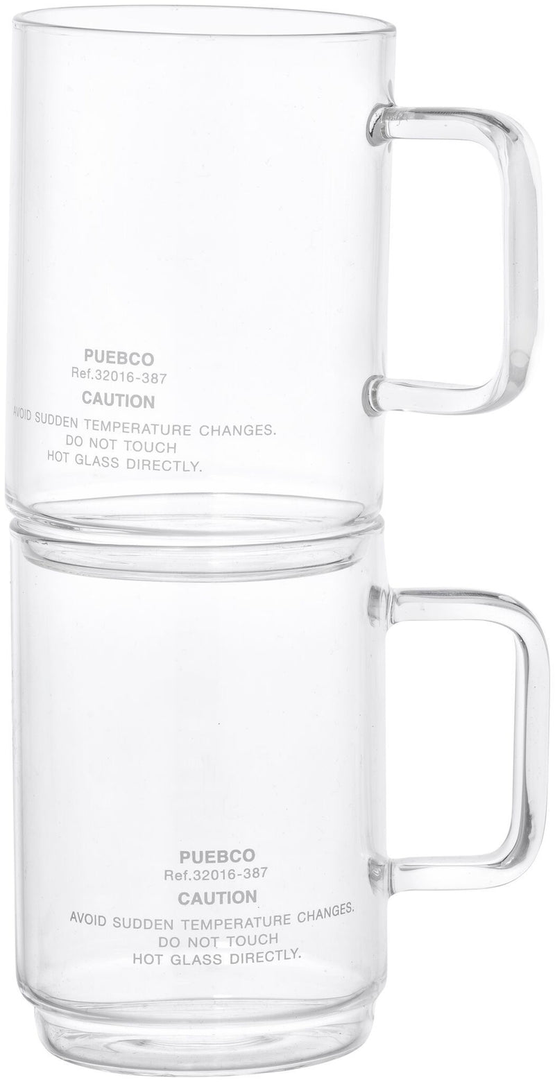 media image for borosilicate glass mug shallow stacking design by puebco 9 213