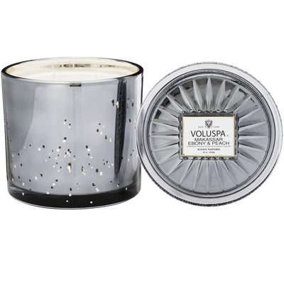 product image of Grande Maison 3 Wick Glass Candle in Makassar Ebony & Peach design by Voluspa 592