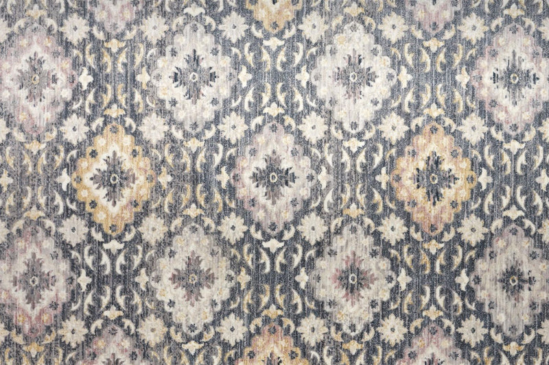 media image for Dunlap Blue and Gold Rug by BD Fine Texture Image 1 228
