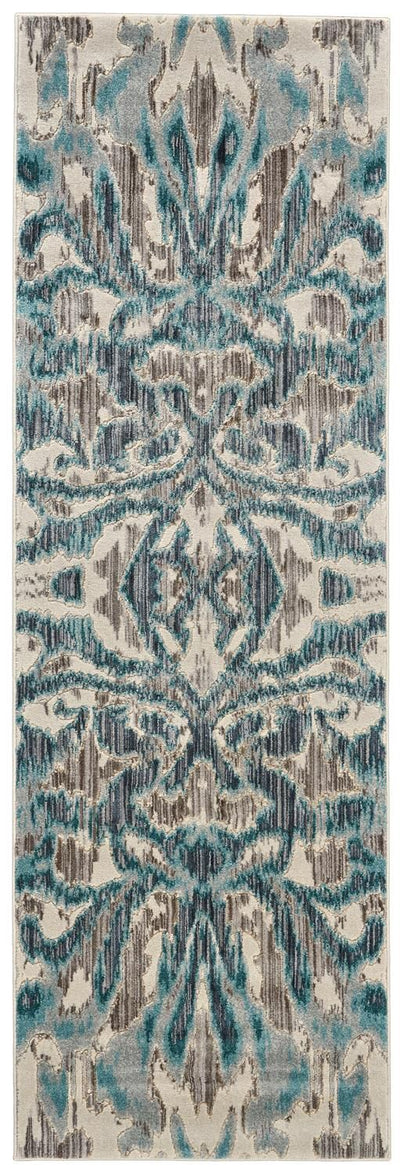 product image for Arsene Teal and Taupe Rug by BD Fine Flatshot Image 1 96