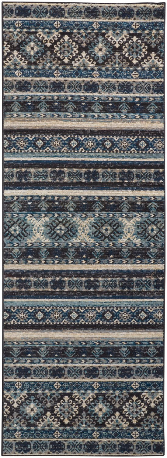 media image for kezia power loomed geometric river blue dark gray rug news by bd fine nolr39atblublkc16 6 222