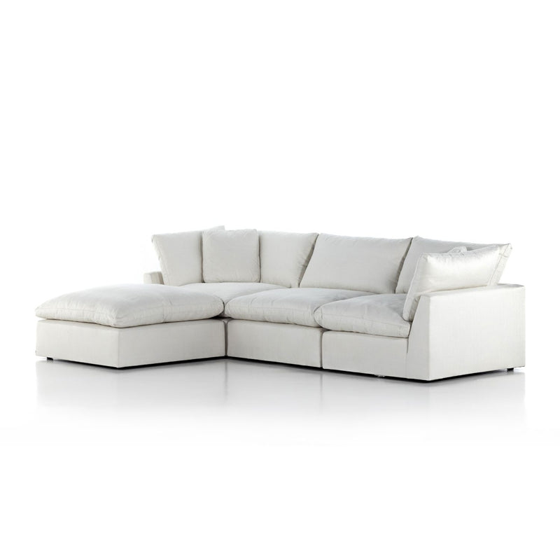 media image for Stevie 3-Piece Sectional Sofa w/ Ottoman in Various Colors Flatshot Image 1 274