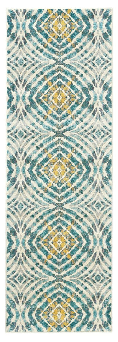 product image for Arsene Blue and Yellow Rug by BD Fine Flatshot Image 1 52