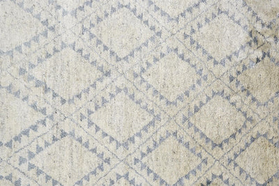 product image for Bahar Hand Knotted Ivory and Blue Rug by BD Fine Texture Image 1 8