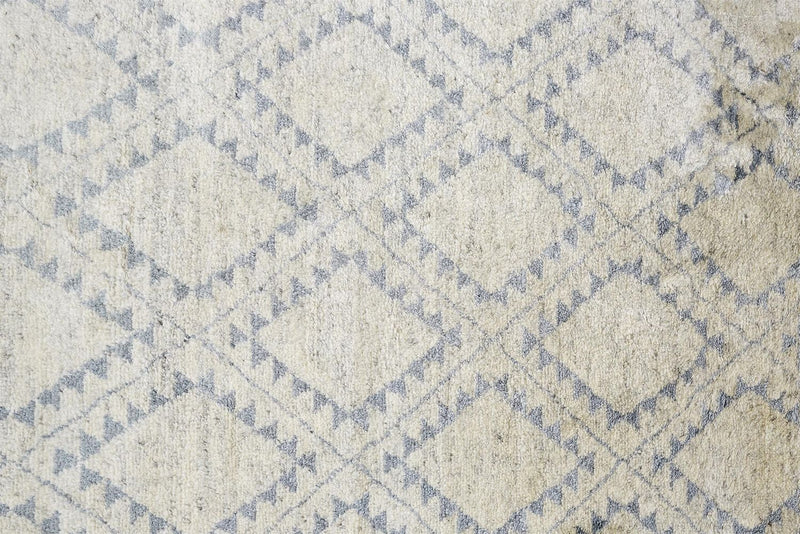 media image for Bahar Hand Knotted Ivory and Blue Rug by BD Fine Texture Image 1 220