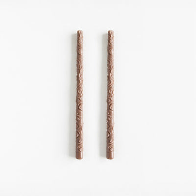 product image for beeswax flora taper candle set of 2 by borrowed blu bb0535s 3 51
