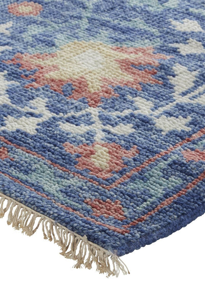 product image for Bennet Hand Knotted Blue and Orange Rug by BD Fine Corner Image 1 37