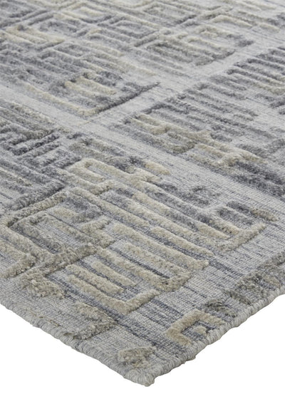 product image for Huntley Hand Woven Gray and Ivory Rug by BD Fine Corner Image 1 27