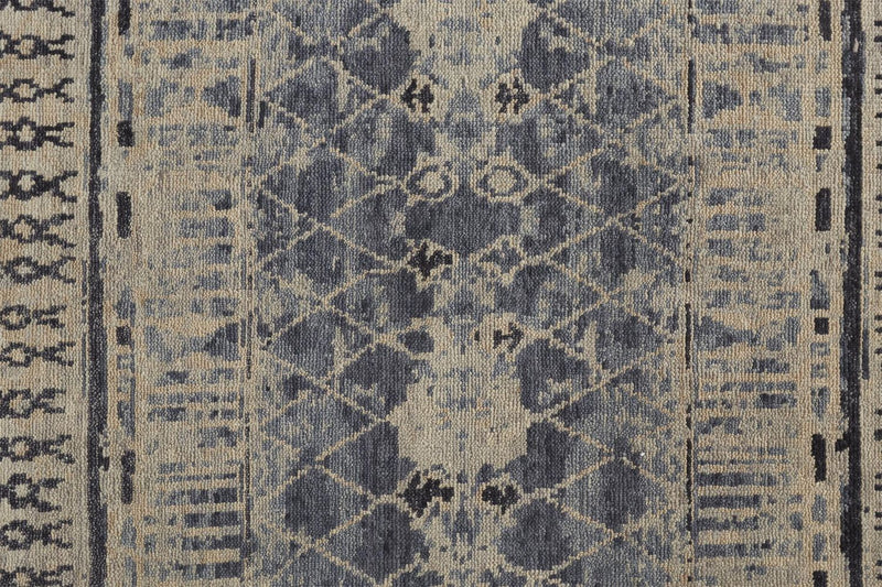 media image for Scottsdale Hand Knotted Blue and Tan Rug by BD Fine Texture Image 1 236
