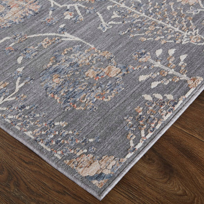product image for Sybil Power Loomed Ornamental Charcoal/Biscuit Tan Rug 4 52