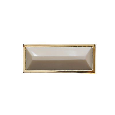 product image for large brass rectangle knob with inset resin in various colors 2 56