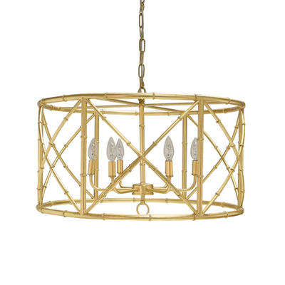 product image for six light bamboo chandelier in various colors 2 30