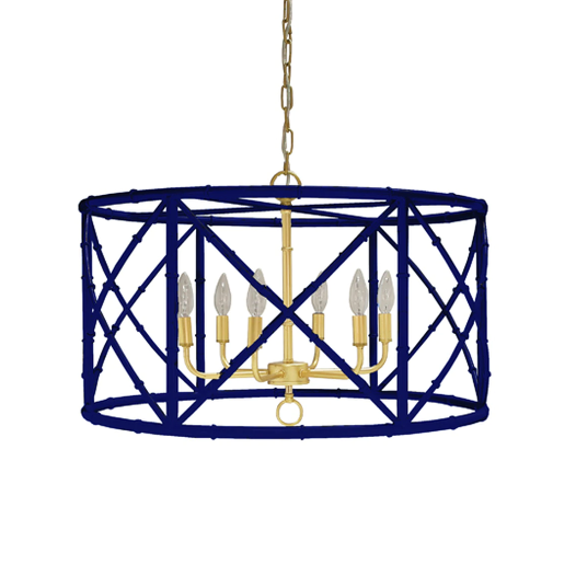 media image for six light bamboo chandelier in various colors 3 247