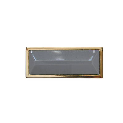 product image for large brass rectangle knob with inset resin in various colors 4 68