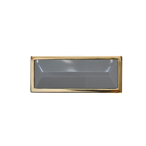 media image for large brass rectangle knob with inset resin in various colors 4 238