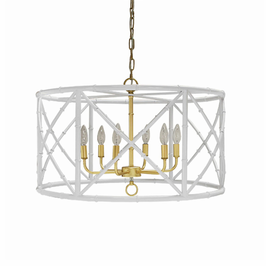 media image for six light bamboo chandelier in various colors 5 280