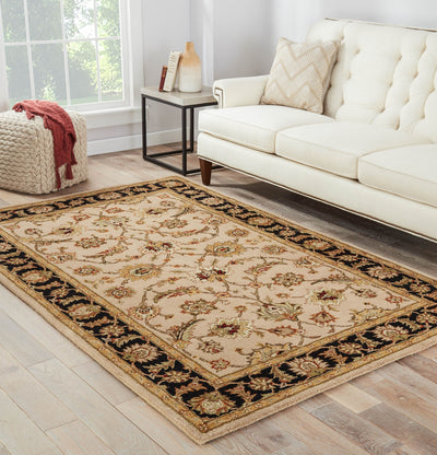 product image for my02 selene handmade floral beige black area rug design by jaipur 8 7