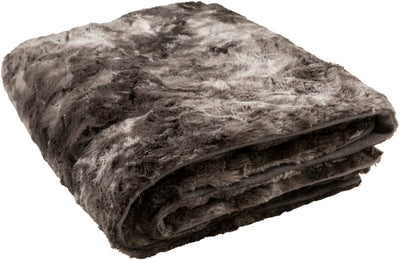 product image for Felina FLA-8000 Faux Fur Throw in Charcoal by Surya 58