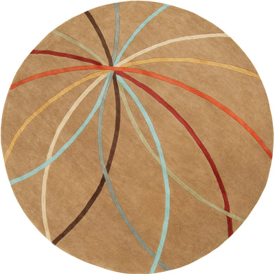 product image for Forum Collection Wool Area Rug in Golden Brown and Multi 27