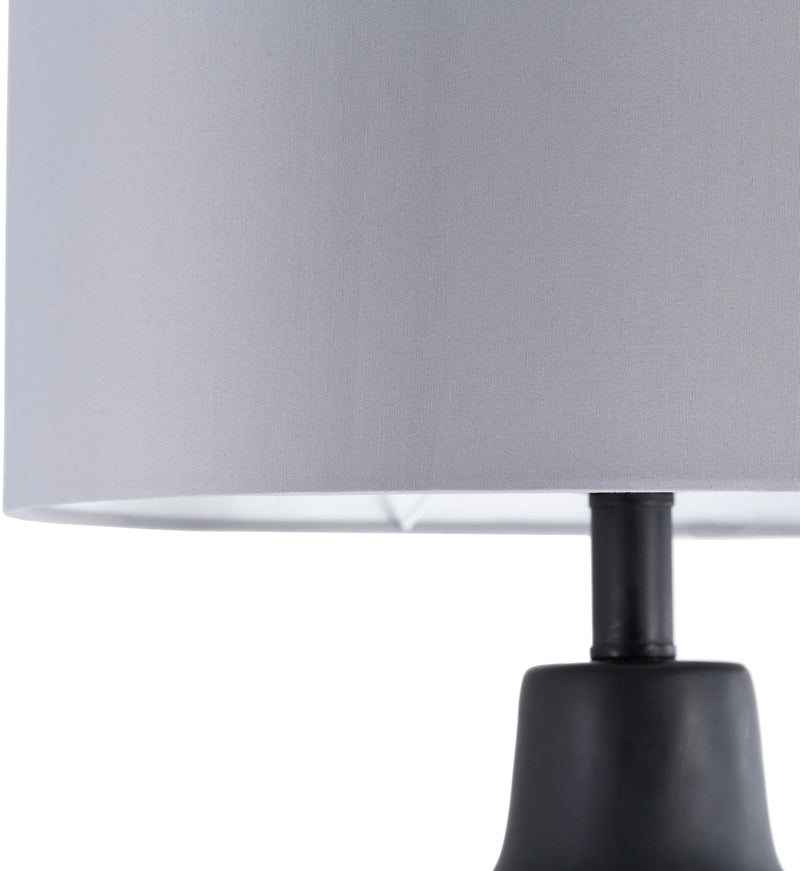 media image for Foreman FMN-300 Table Lamp in Gray Shade & Black Body by Surya 245
