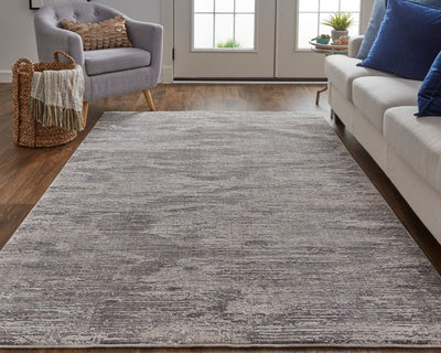product image for Inger Abstract Gray/Beige Rug 6 11