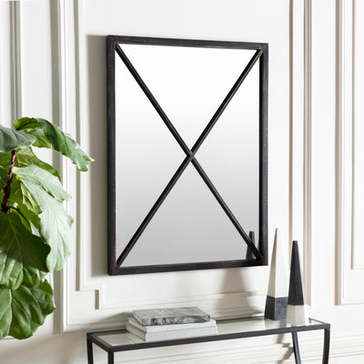 product image for Franklin FRA-001 Rectangular Mirror in Black by Surya 21