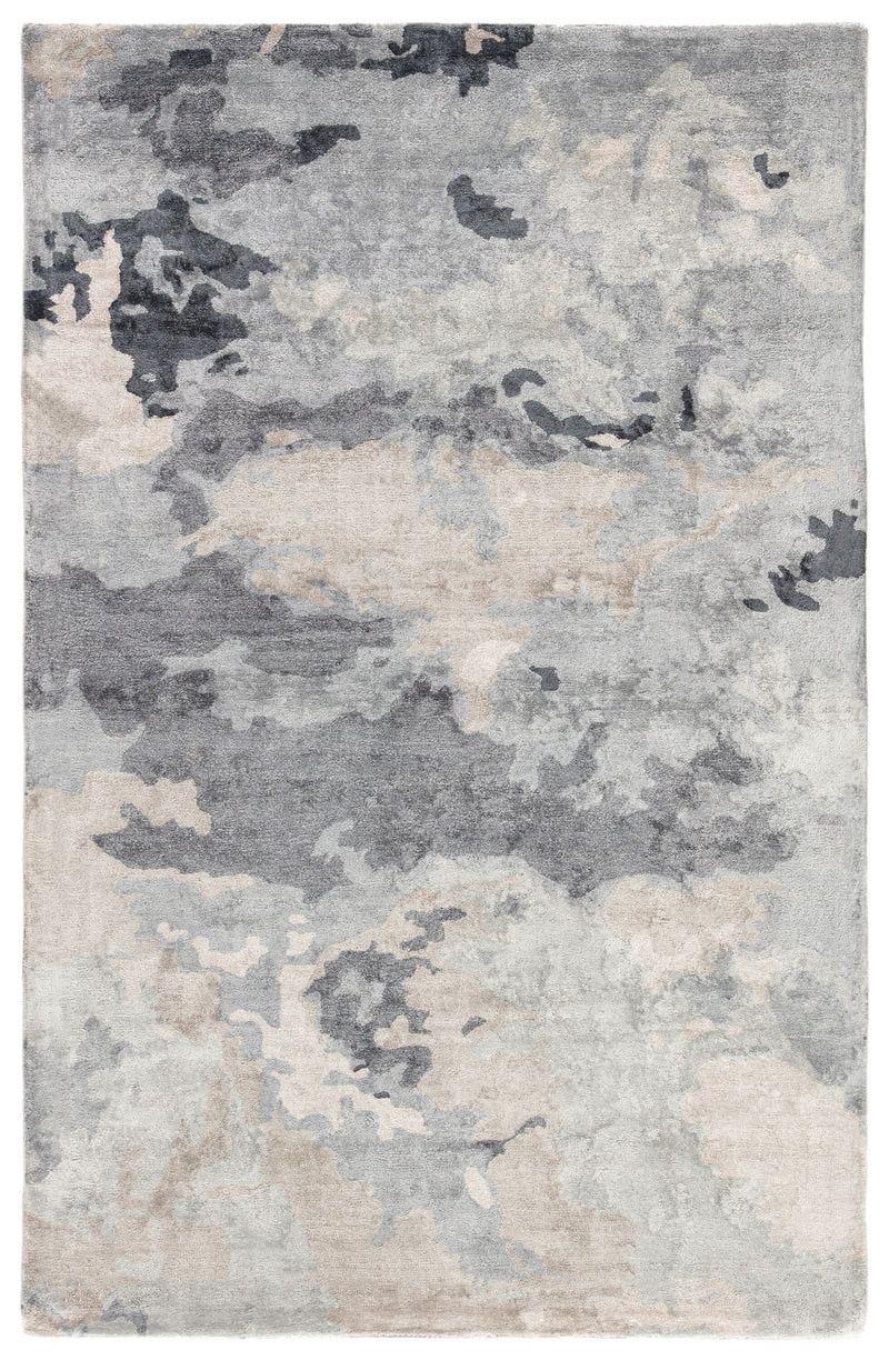 media image for Glacier Handmade Abstract Gray & Dark Blue Area Rug 297