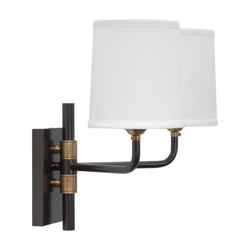 media image for lawton double arm wall sconce by bd lifestyle 4lawt dbob 2 21