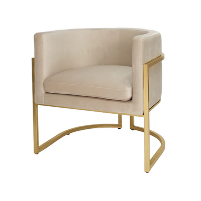 product image for Gold Leaf Frame Barrel Arm Chair in Various Colors 2