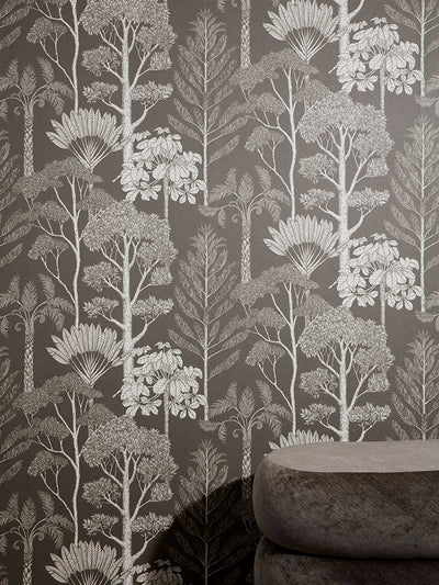 product image for Katie Scott Wallpaper in Trees Grey 74