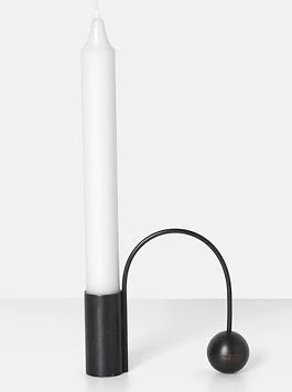 media image for Balance Candle Holder in Black by Ferm Living 290