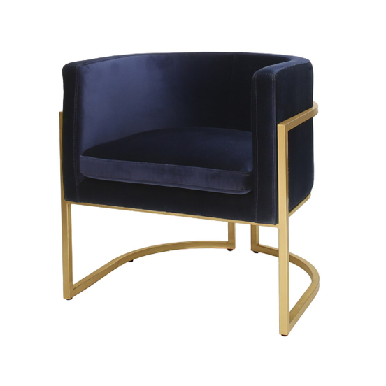 media image for Gold Leaf Frame Barrel Arm Chair in Various Colors 226