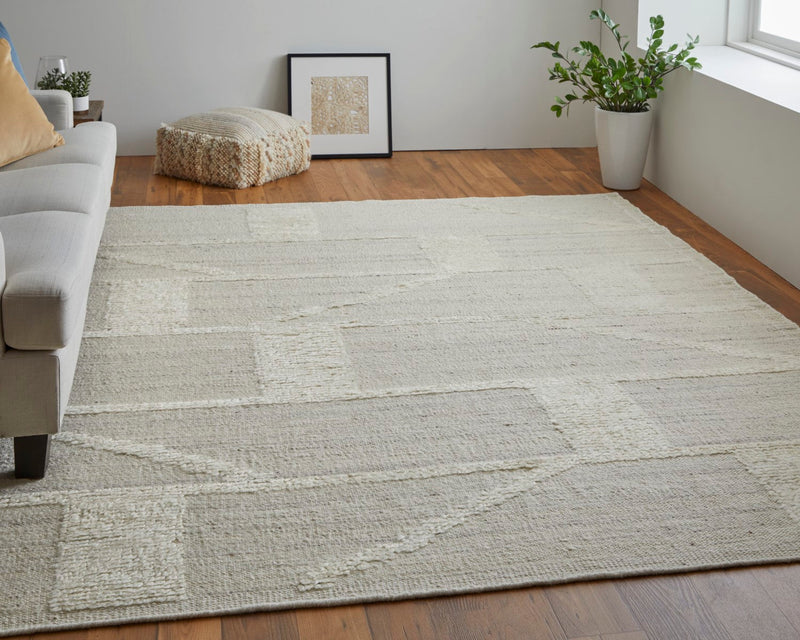 media image for saena linear contemporary hand woven beige ivory rug by bd fine ashr8908bgeivyp00 8 275