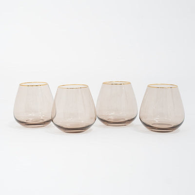 product image for siren short stemless goblet set of 4 by borrowed blu bb0212s 6 78