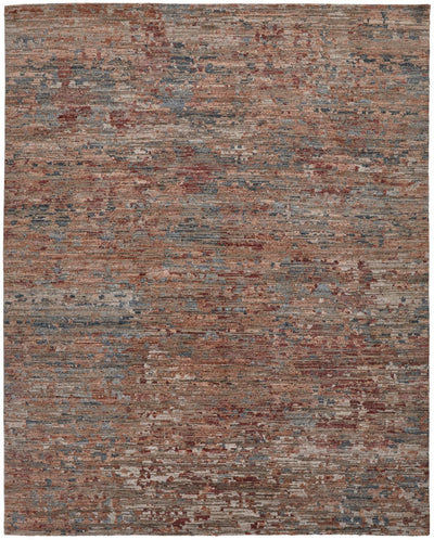 product image of Clarkson Hand-Knotted Distressed Copper/Blue Rug 1 591