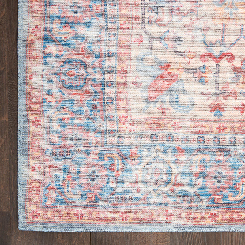 media image for Nicole Curtis Machine Washable Series Blue Multi Vintage Rug By Nicole Curtis Nsn 099446164667 3 238