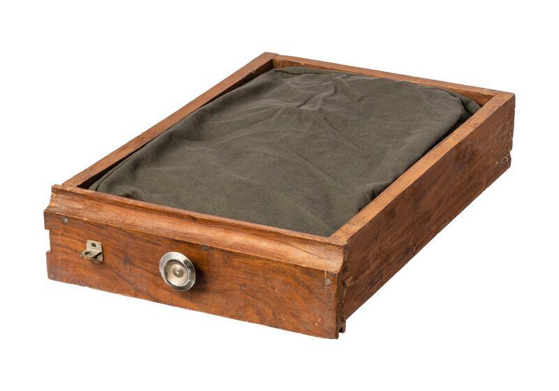 media image for vintage drawer pet bed olive design by puebco 3 28