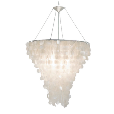 product image of large round capiz shell chandelier with nickel 1 57