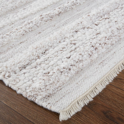 product image for Akton Handwoven Stripes Ivory/Carob Brown Rug 4 20