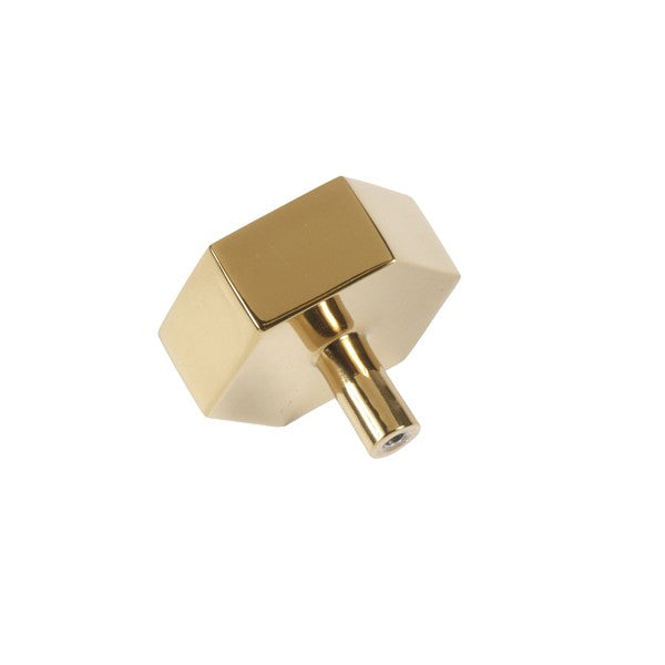 media image for Hex Hexagon Shaped Pull in Brass Finish design by BD Studio 212