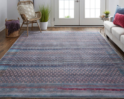 product image for Welch Striated Aqua Blue / Blue Rug 6 56