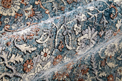 product image for gilford ornamental blue rust rug news by bd fine mrqr39gtblurstc06 6 64