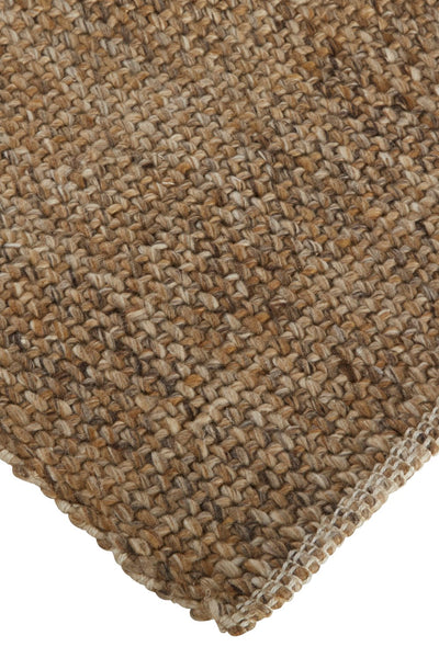 product image for Siona Handwoven Solid Color Tobacco Brown Rug 3 58