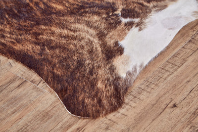 product image for oakdale premium on hair cowhide hand made brindle light brown rug by bd fine argrcowhexolhtq01 3 52