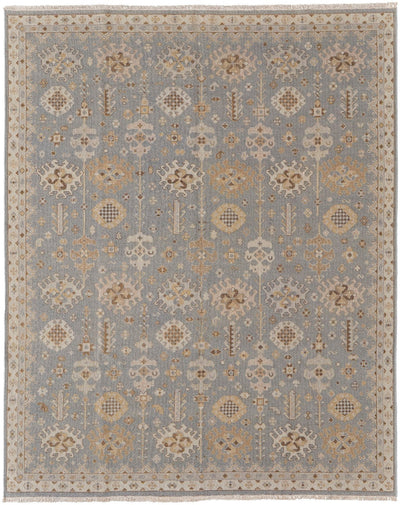product image for Aleska Oriental Blue/Gray/Ivory Rug 1 28
