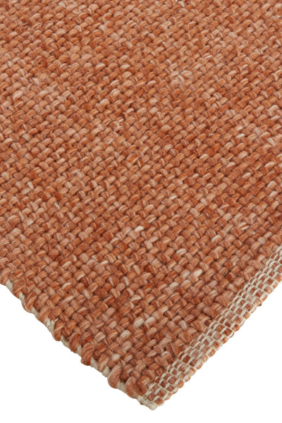 product image for Siona Handwoven Solid Color Rust Orange Rug 4 6