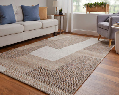 product image for Middleton Abstract Brown/Tan/Ivory Rug 7 25