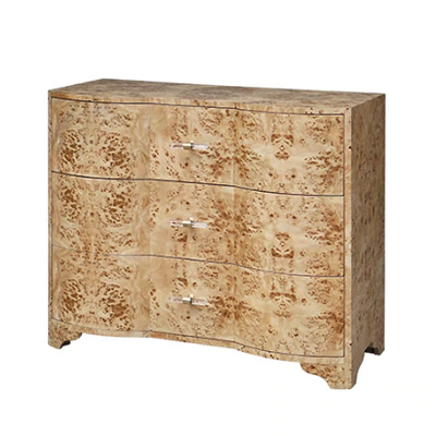 product image for three drawer chest with acrylic hardware in various colors 2 80