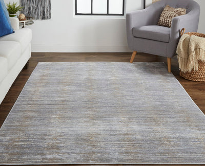 product image for Corben Distressed Gray/Brown//Blue Rug 6 21