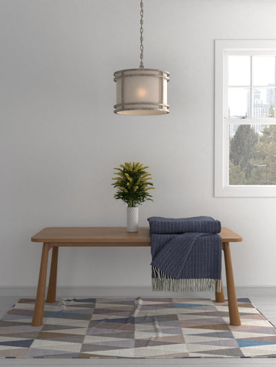 product image for Mila Transitional Shaded Drum Pendant By Lumanity 6 42